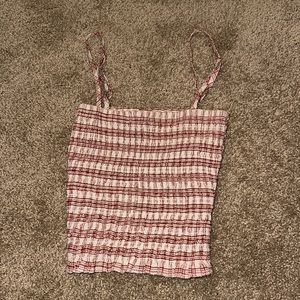 Forever 21 white and red crop top. Very shape fitting.